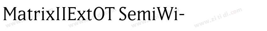 MatrixIIExtOT SemiWi字体转换